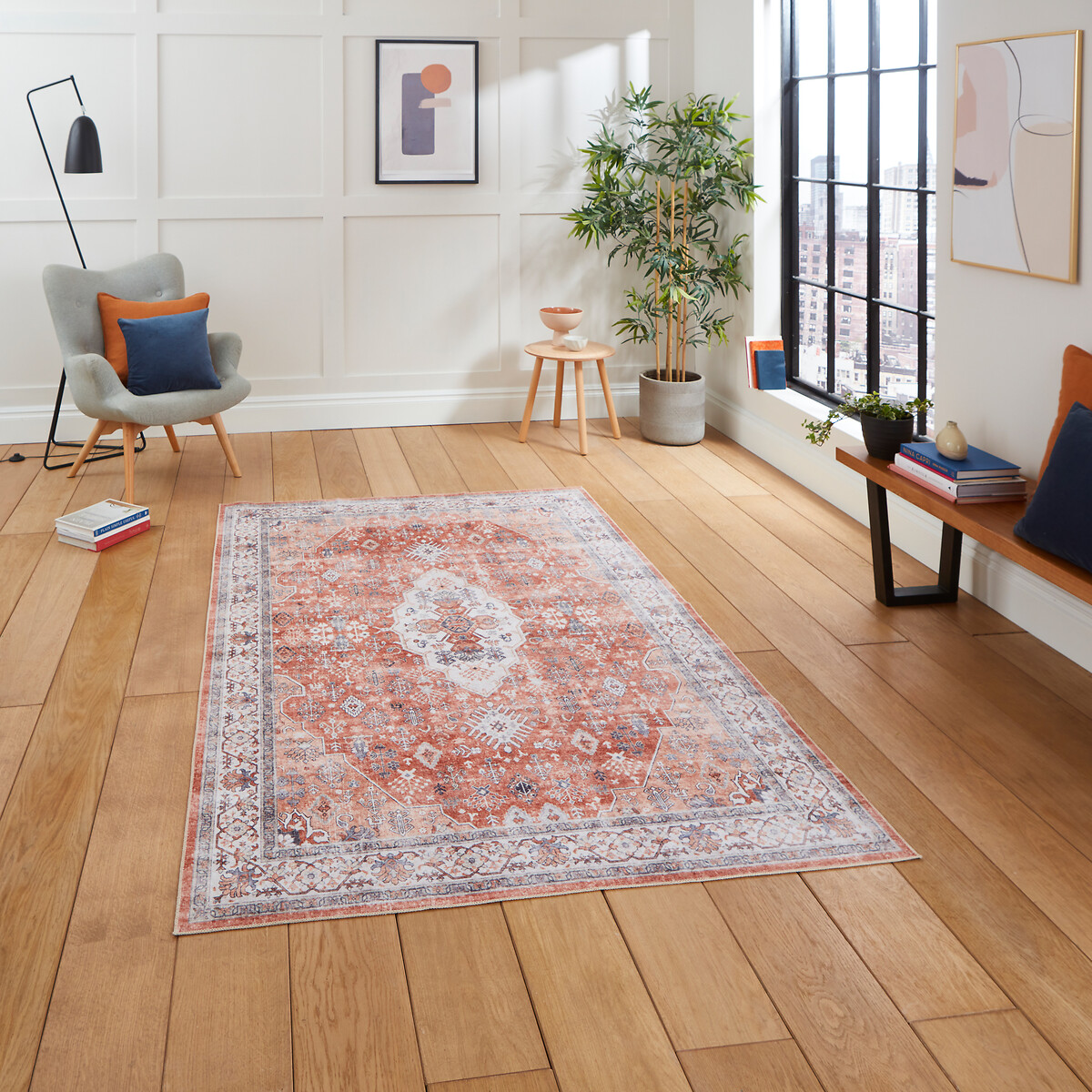 Distressed Traditional Digital Printed Rug multi-coloured, SO'HOME