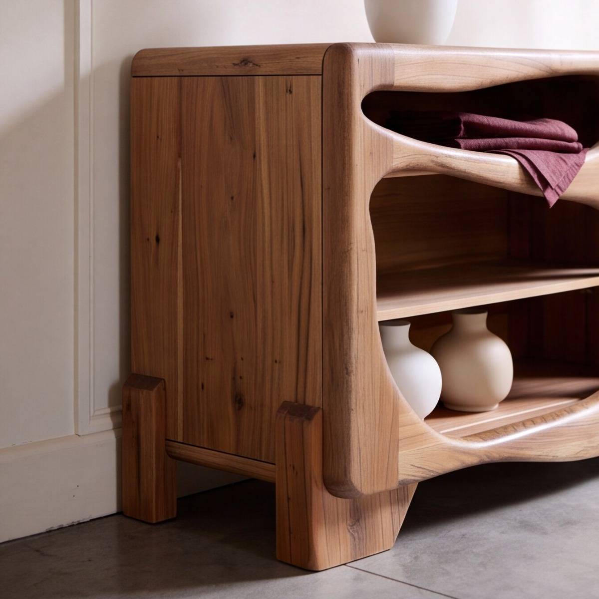 Buffet en bois d'acacia TRINITE bois clair, MADE IN MEUBLES