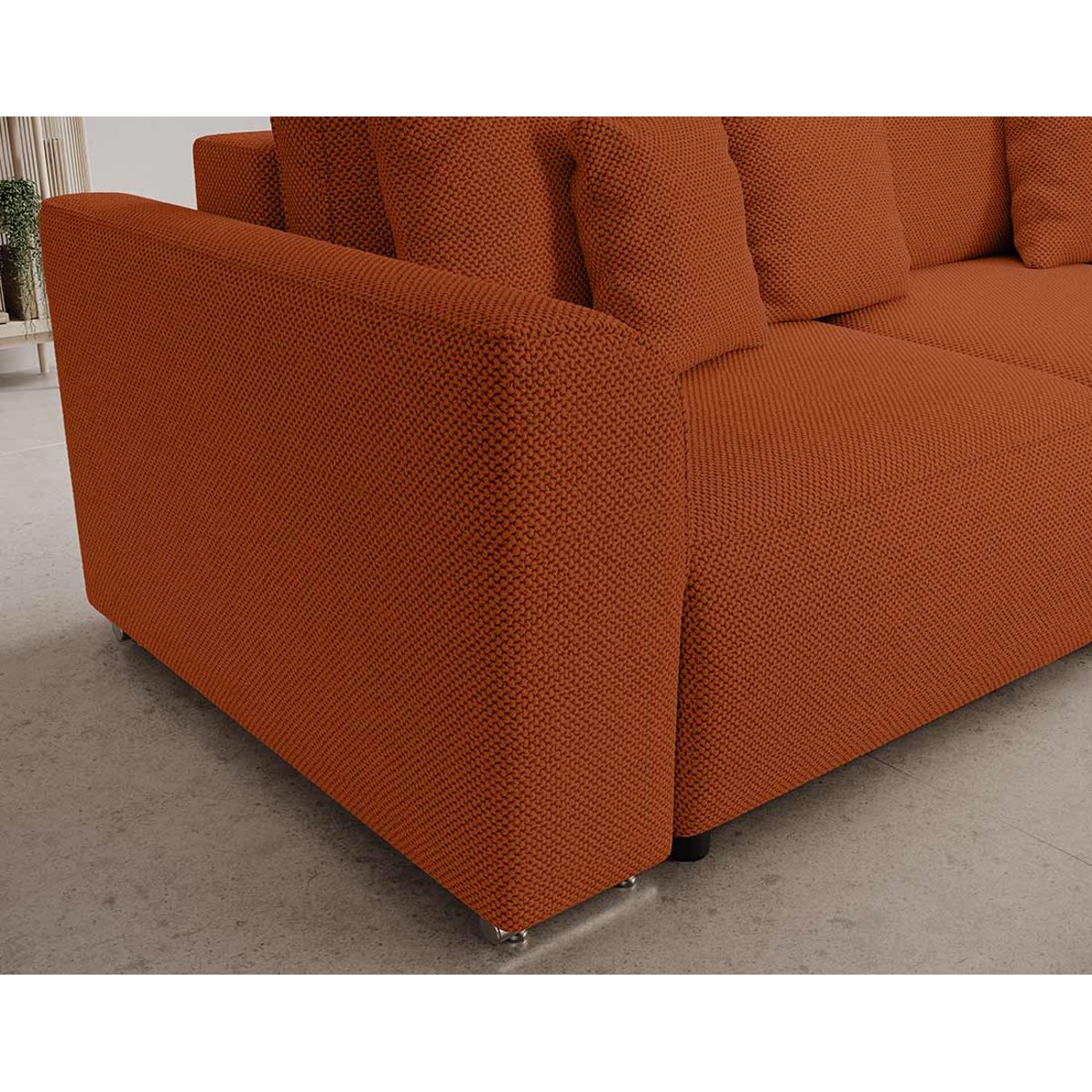 Canapé Panoramique Convertible 7 places - GABRIEL rouge, BEST MOBILIER