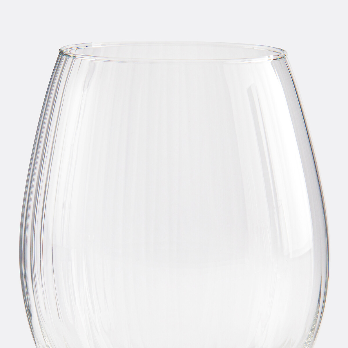 Set van 6 glazen in plissé glas, PLISO transparant, LA REDOUTE INTERIEURS