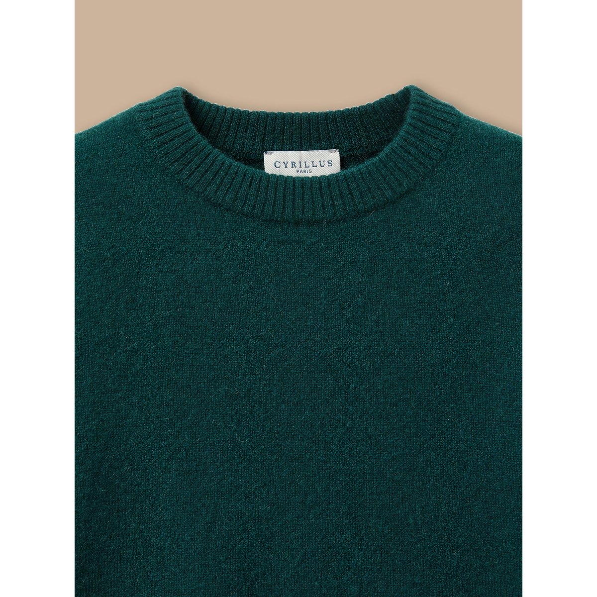 Pull en cachemire vert, CYRILLUS