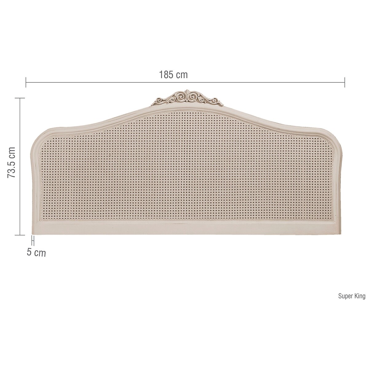 Ivory French-Vintage Rattan Headboard ivory, WILLIS & GAMBIER