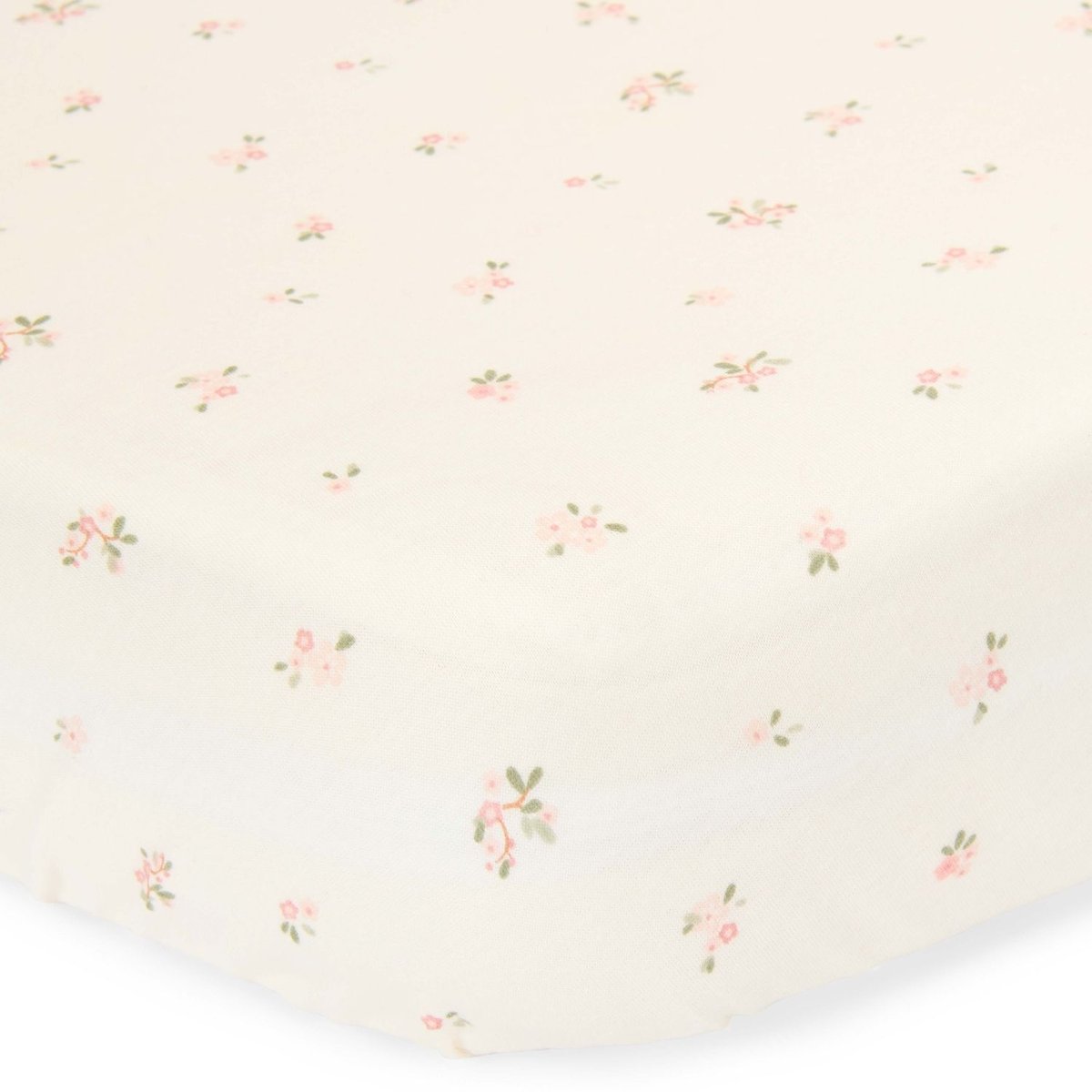 Drap housse blanc, rose, LITTLE DUTCH