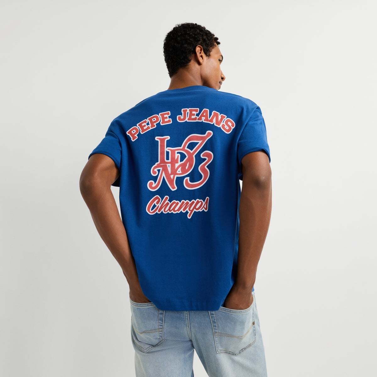 T-Shirt Avec Imprimé Au Dos Coupe Casual encre bleue, PEPE JEANS