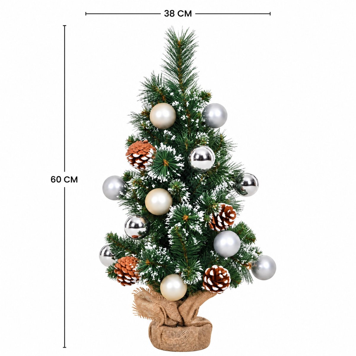 Sapin de noël décoratif artificiel H60 NOËL vert, SIA