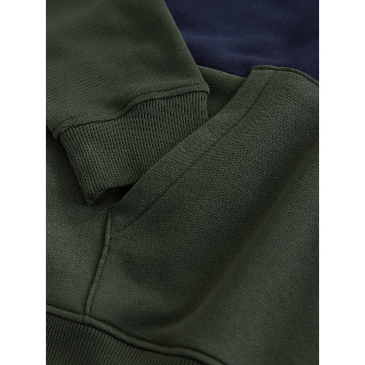 Sweat à motif color block bleu marine/vert olive, NEXT