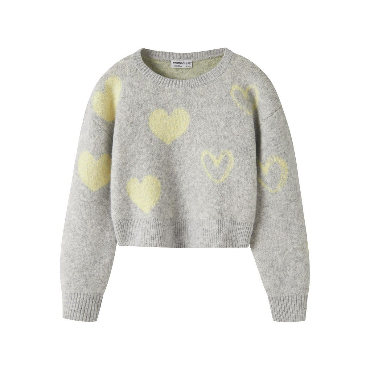 Pull En Maille gris - grey melange1, NAME IT