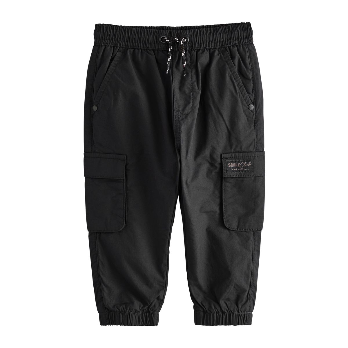 Pantalon cargo doublé noir, NEXT