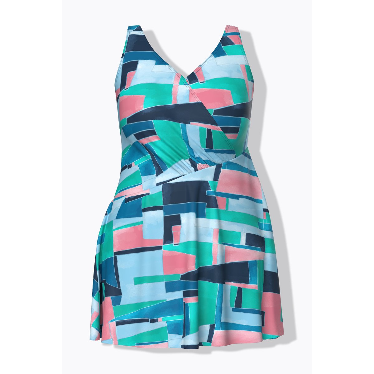 Robe de bain à bonnets souples bleu foncé, ULLA POPKEN