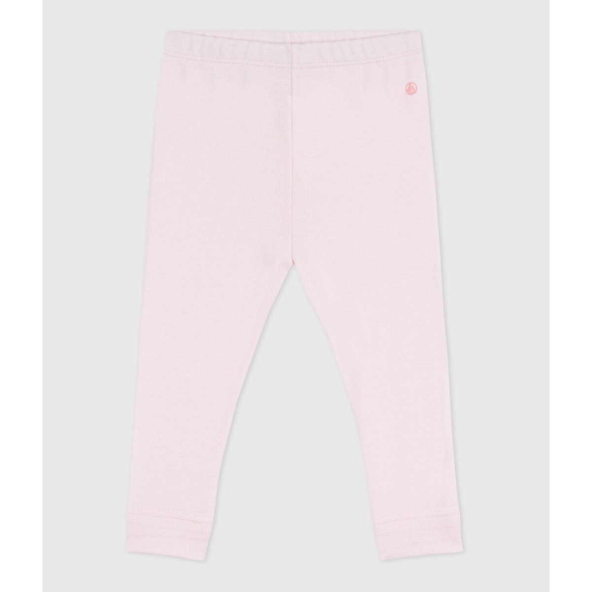 Legging en coton uni rose, PETIT BATEAU