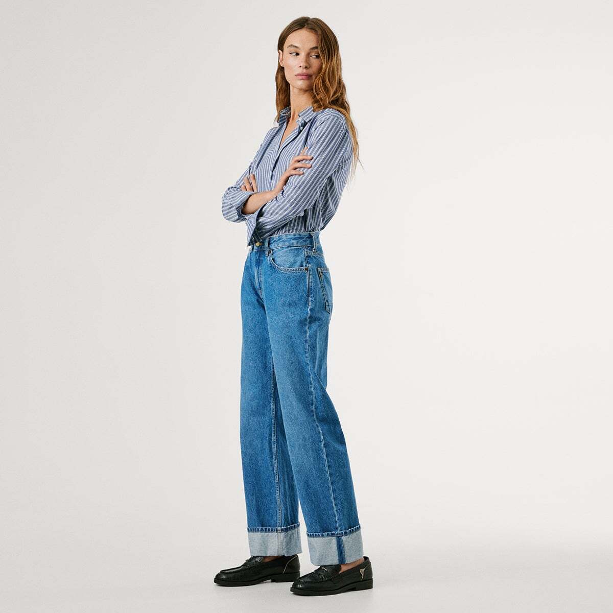 Jean Coupe Large, Taille Basse 12oz rgd denim, PEPE JEANS