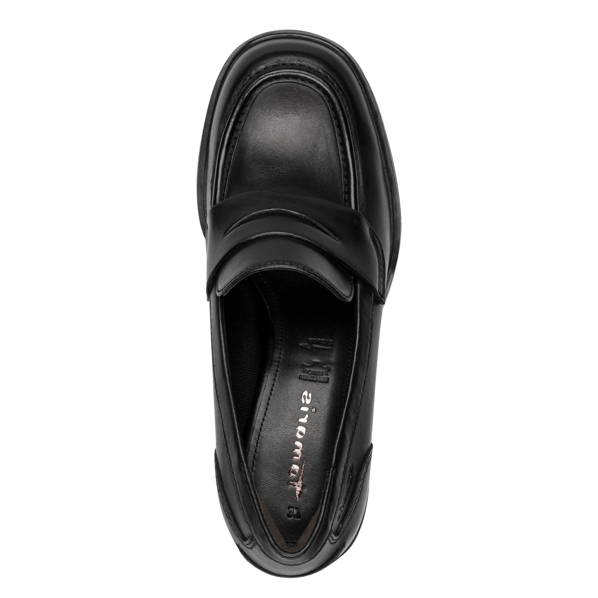 Trotteur en cuir noir, TAMARIS