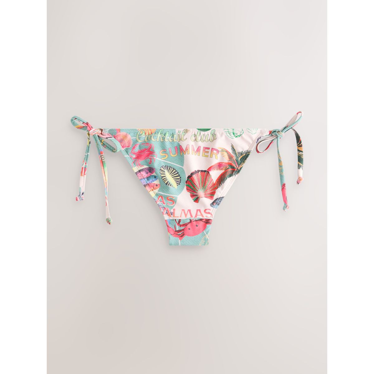 Bas de bikini avec liens sur les côtés imprimé conversationnel sur le homard, NEXT