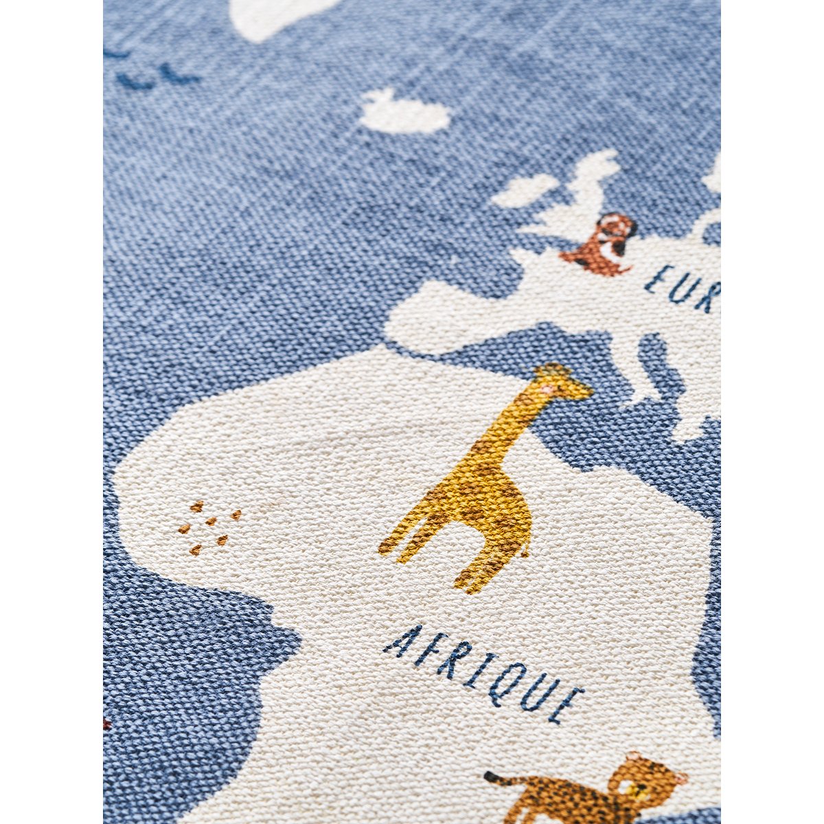 Tapis rond Mappemonde bleu / multicolore, VERTBAUDET