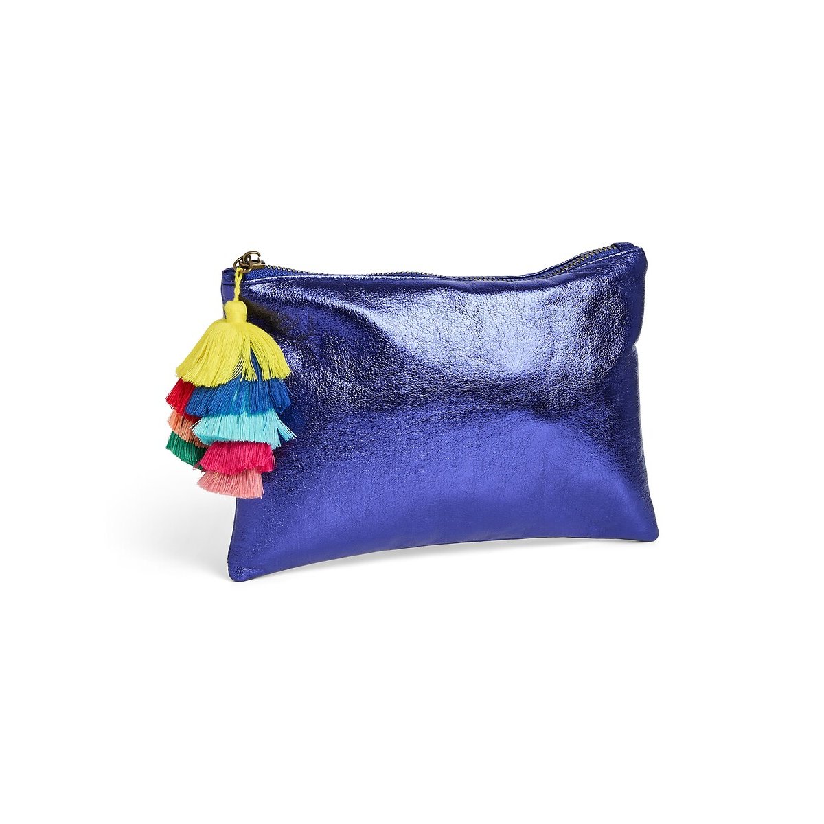 Petite pochette zippée, Amalie bleu, PIECES