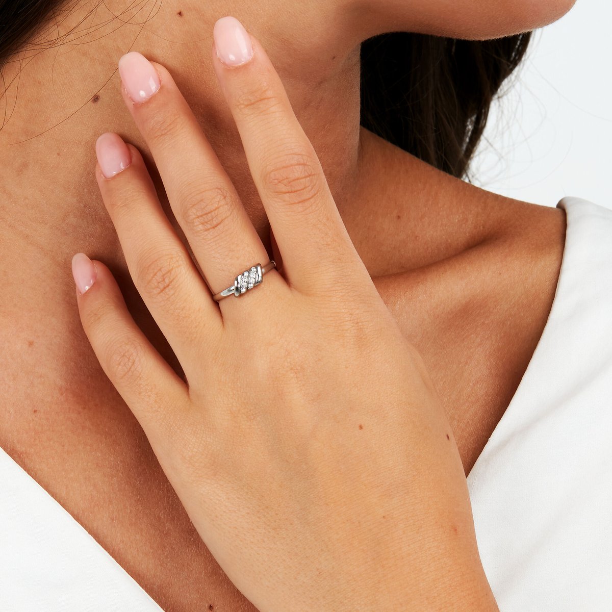 Bague en Acier, Cristaux TORCHON argent, MORELLATO
