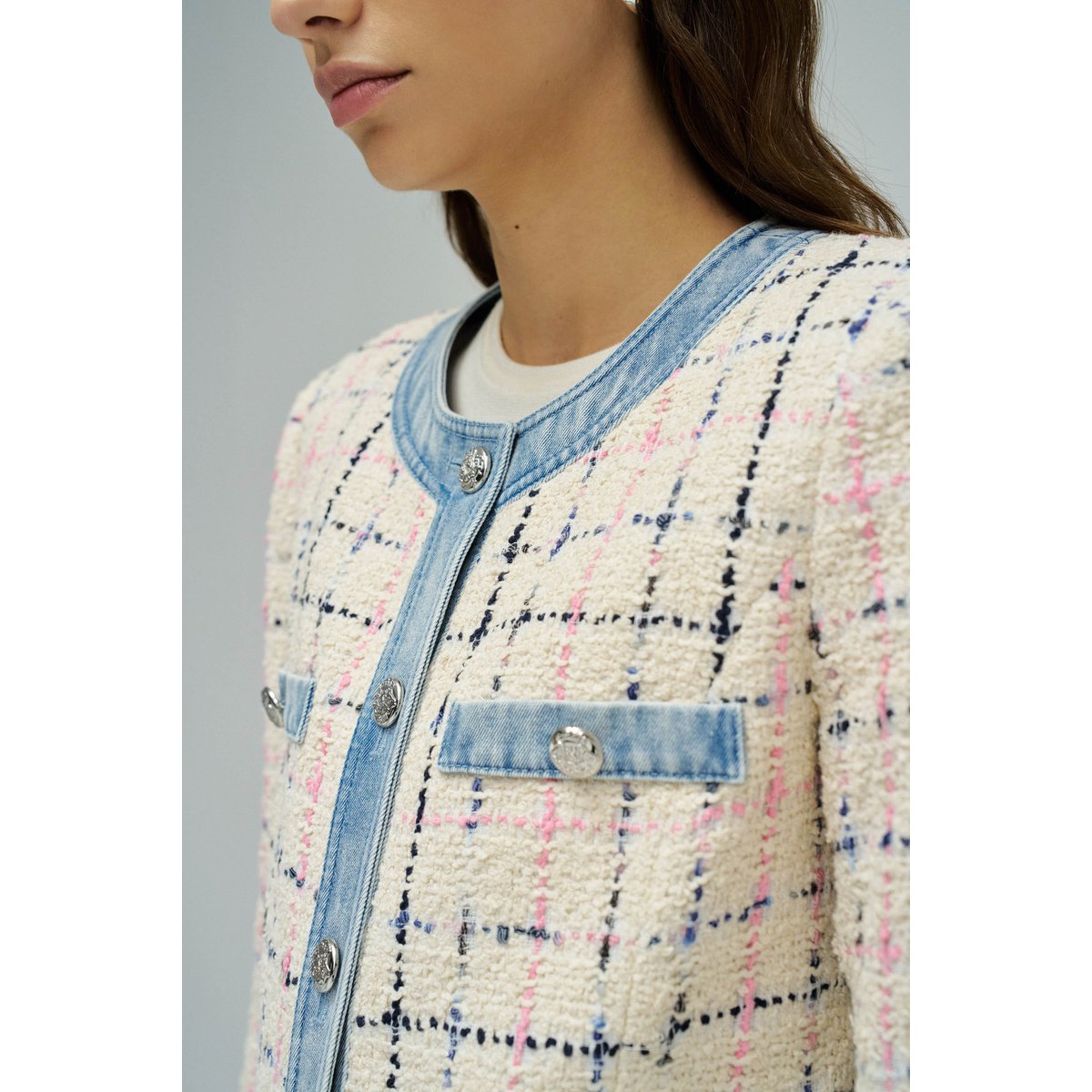 VESTE EN TWEED beige, SALSA JEANS