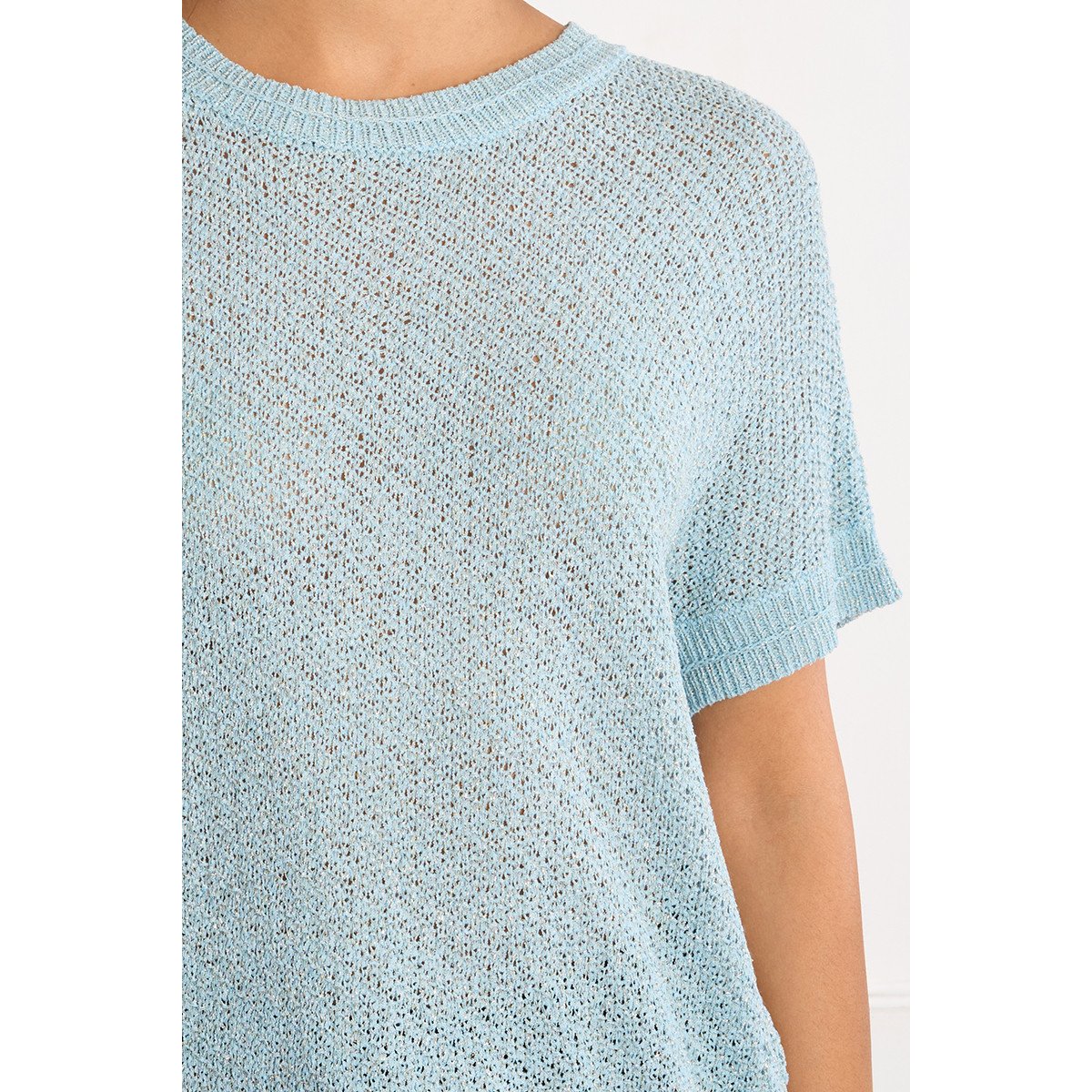 Maille à manches courtes light blue, LILI SIDONIO