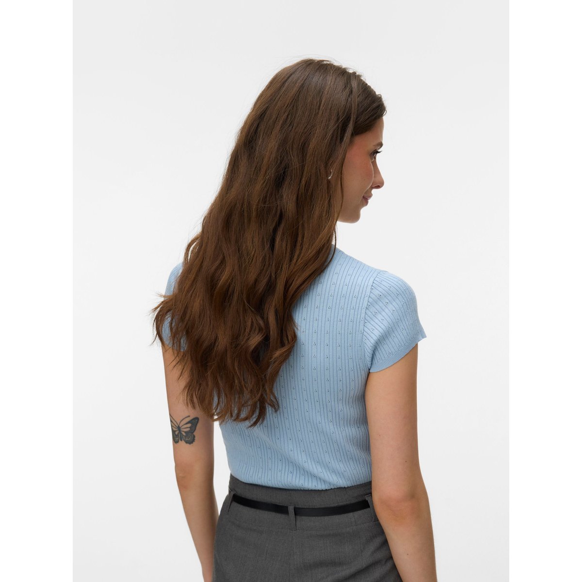 T-Shirt En Maille cashmere blue 1, VERO MODA
