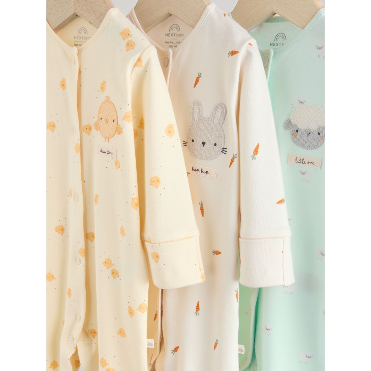 Dors-bien bébé, lot de 3 personnage jaune de pâques, NEXT