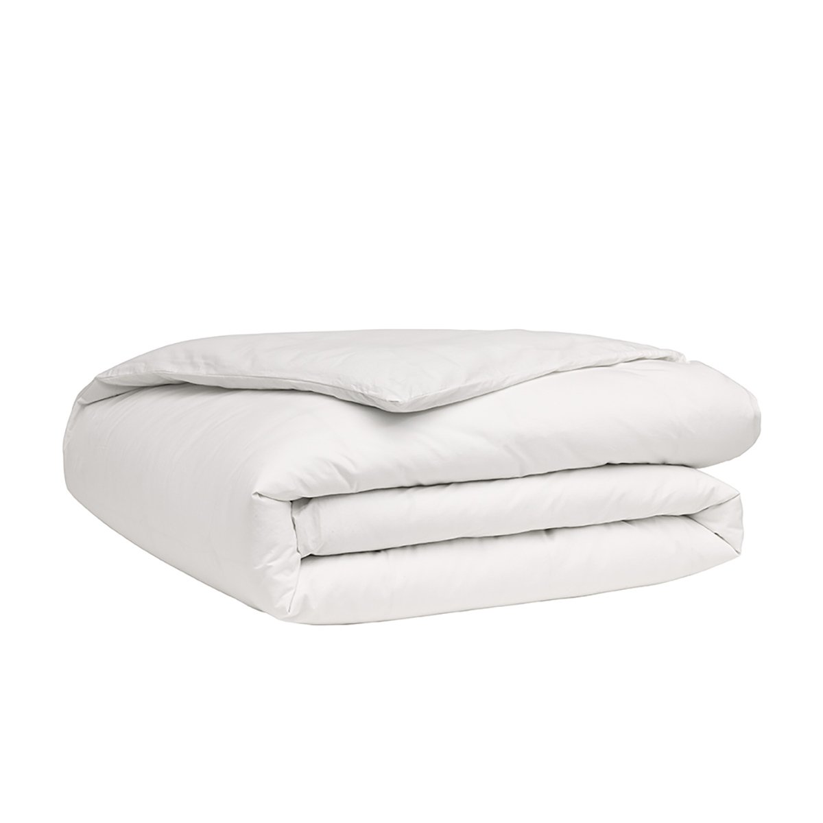 Housse de couette unie en percale de coton lavée, DELICATE blanc, ESSIX