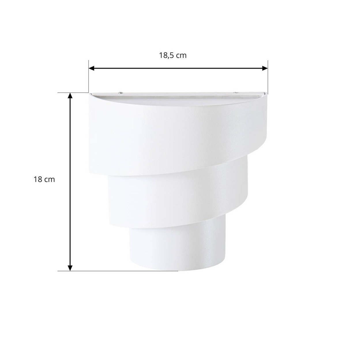 Applique extérieure en aluminium designLED blanc mat, opale, LINDBY