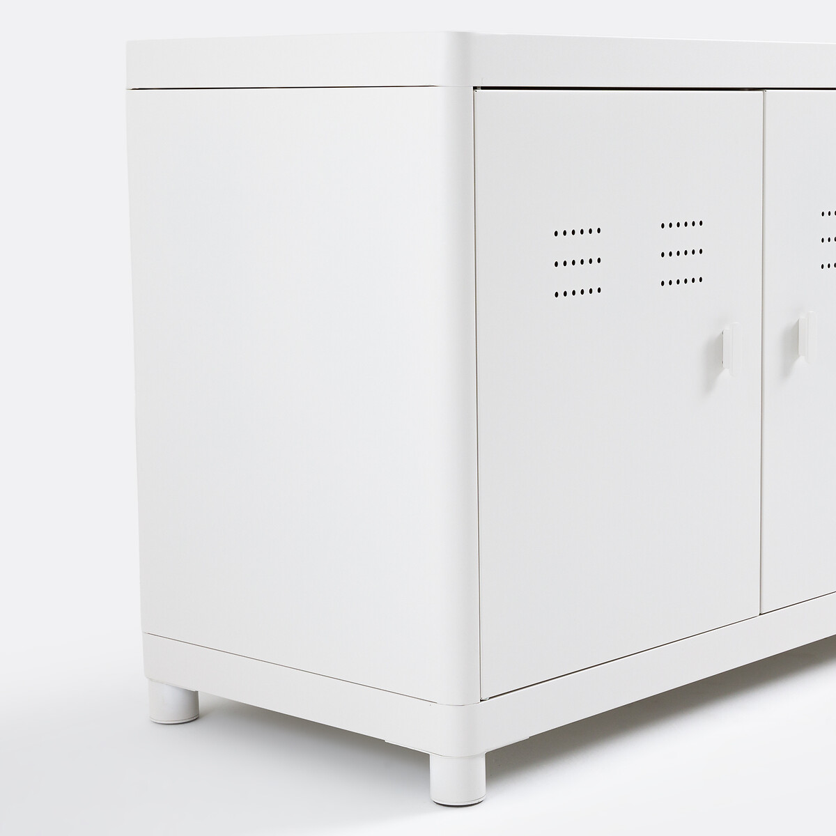 Buffet 3 portes métal acier, Livona blanc, LA REDOUTE INTERIEURS