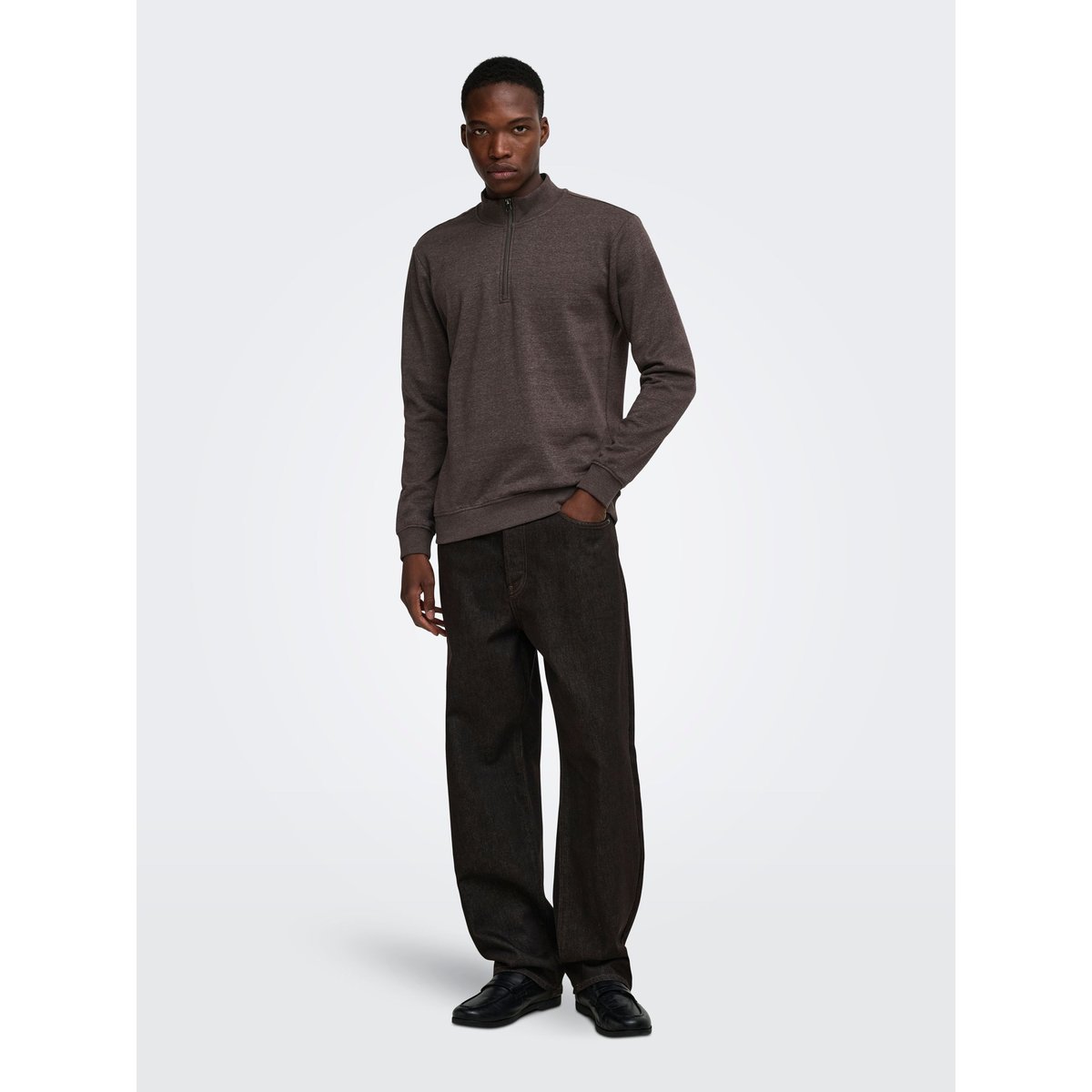 Sweat-Shirt marron - coffee bean 1, ONLY & SONS