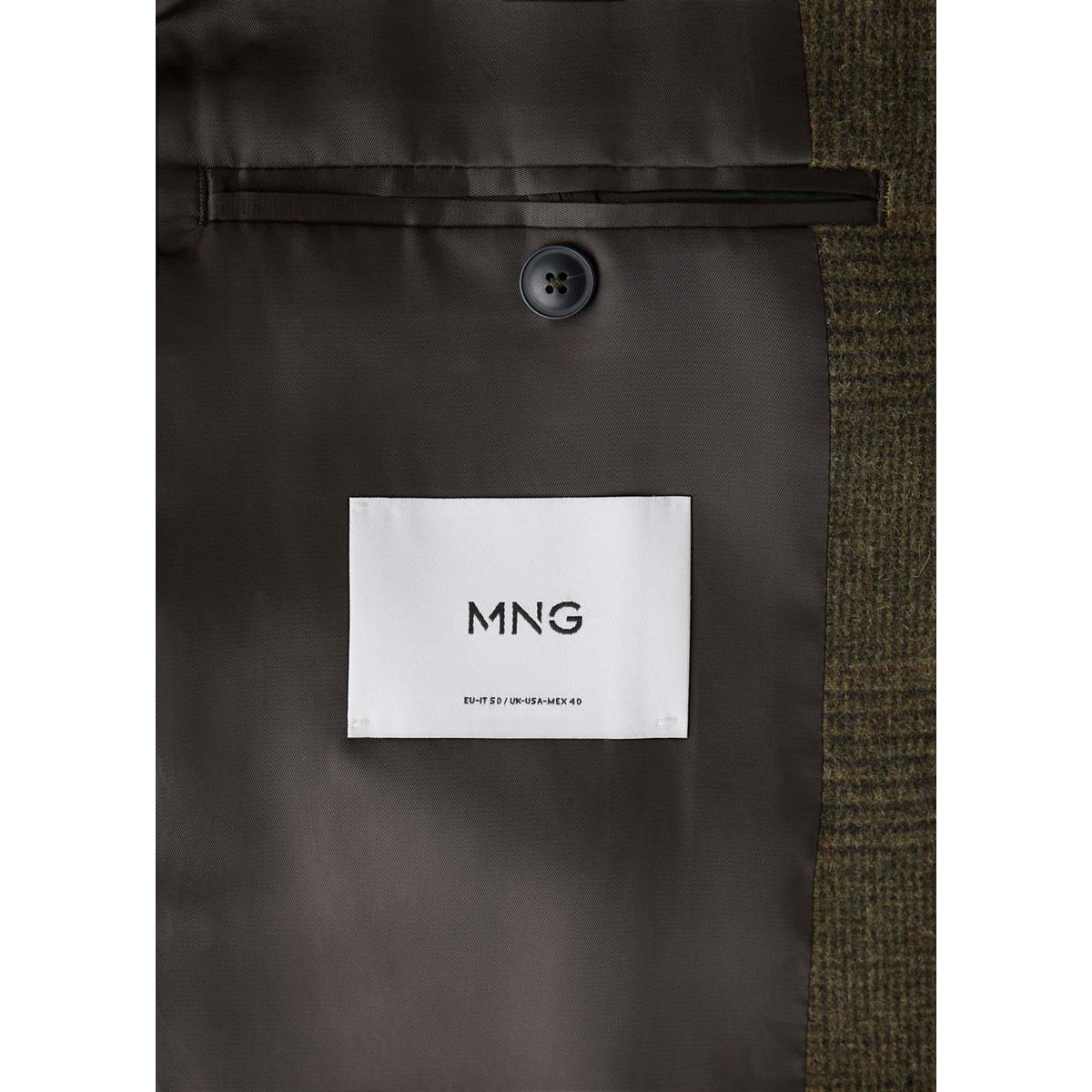 Veste laine mélangée regular-fit kaki, MANGO MAN