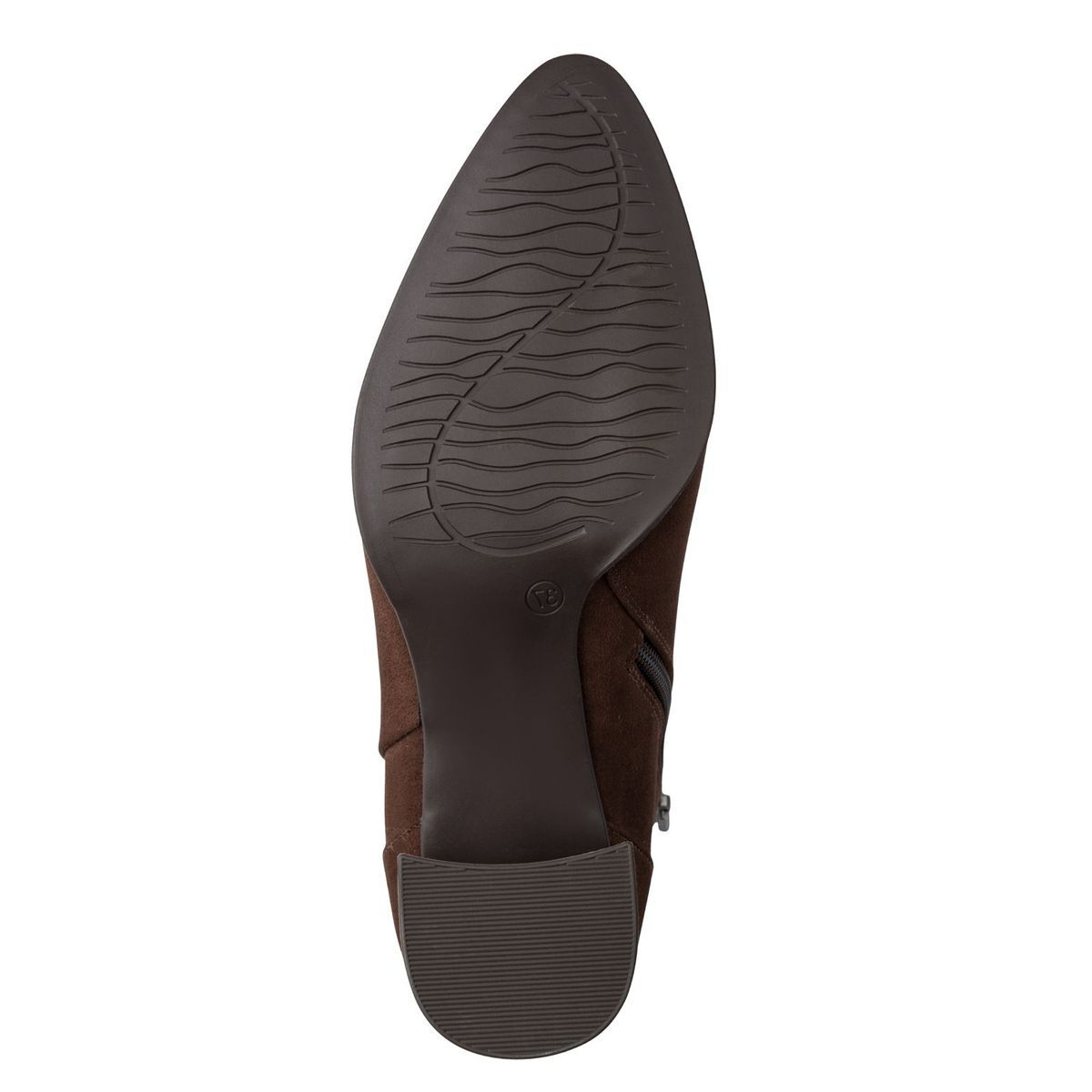 Bottine talon bloc marron taupe nubuck, MARCO TOZZI
