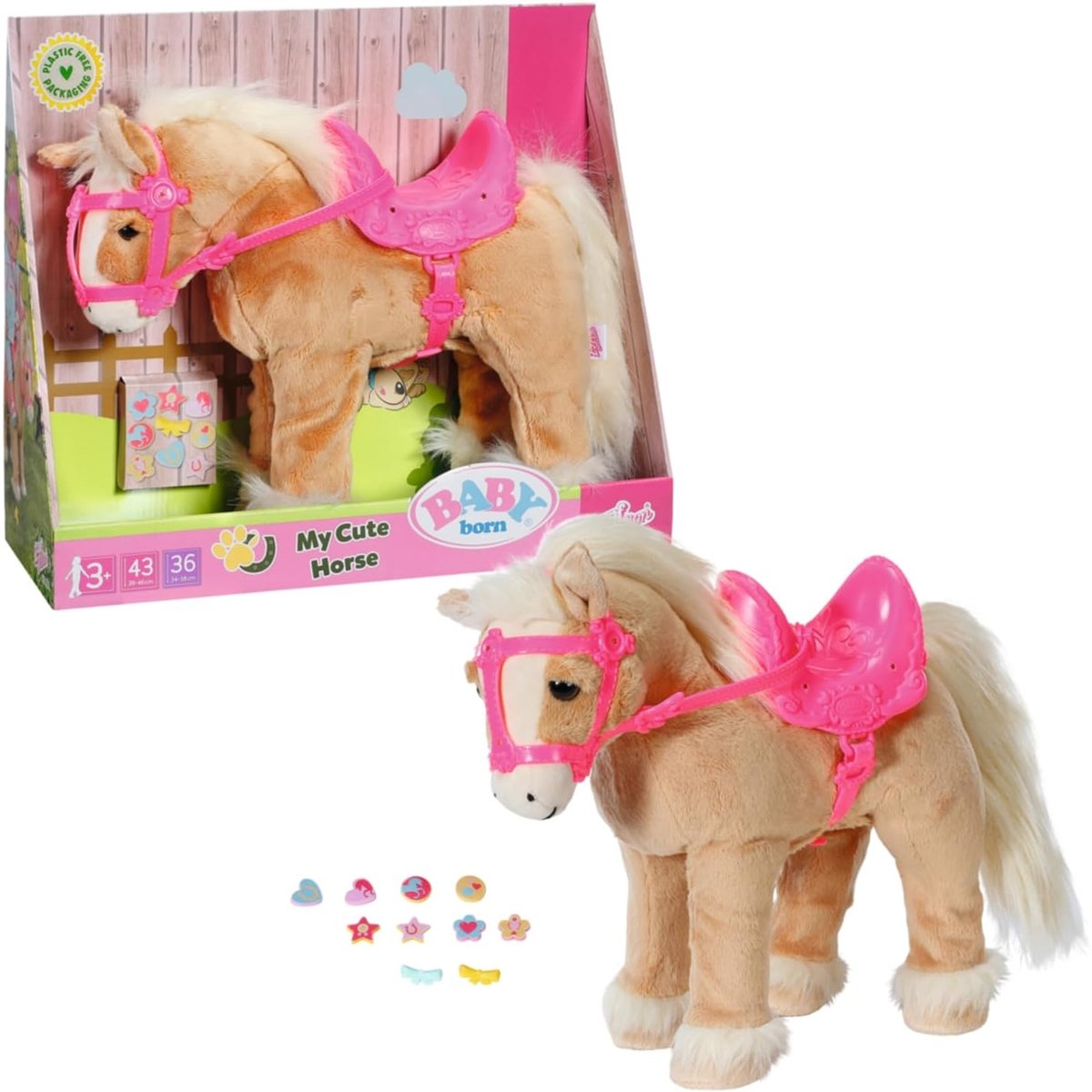 Baby Born My Cute Horse-Cheval en peluche interactive v002235, ZAPF CREATION