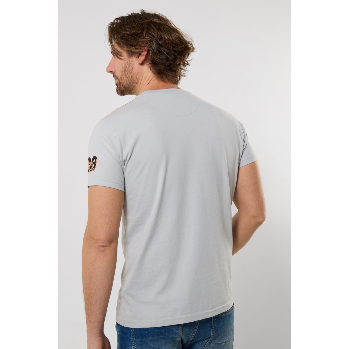 T-shirt graphique moto peinte gris, JOE BROWNS