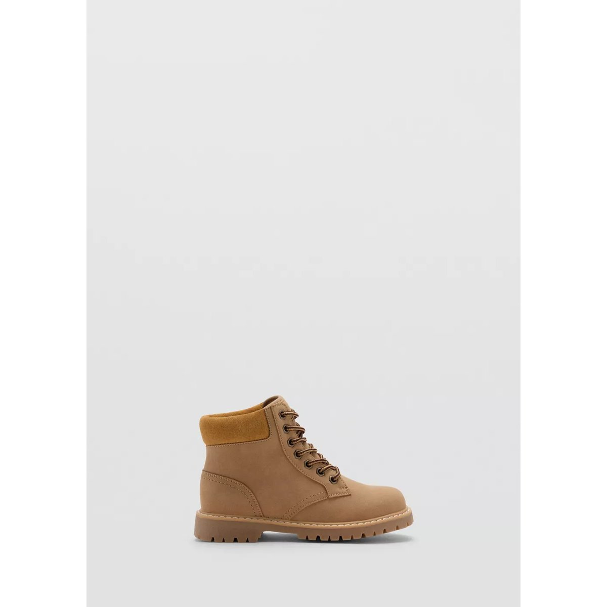 Bottes de montagne lacets marron moyen, MANGO KIDS