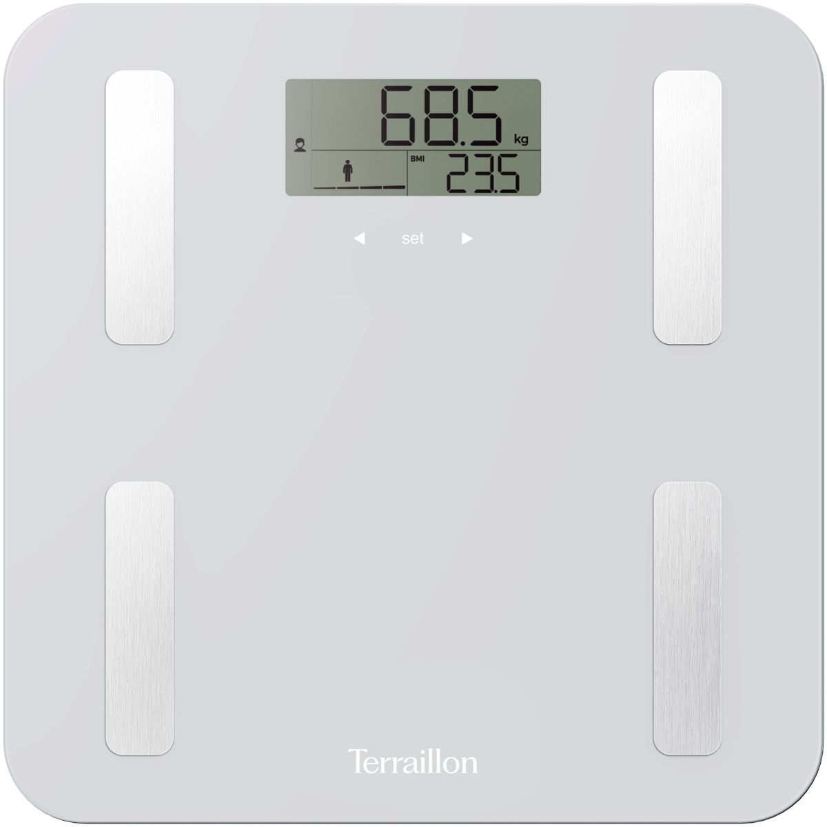 Pèse personne connecté Connecte Body Connect gris, TERRAILLON