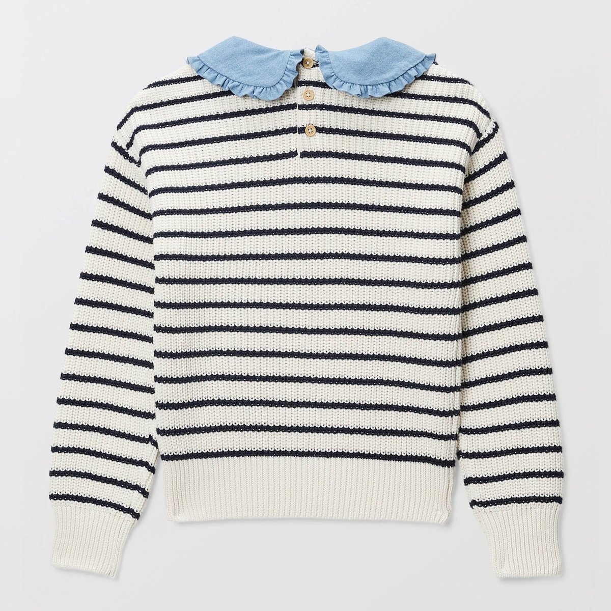 SWEART COL DENIM naturel, MONOPRIX
