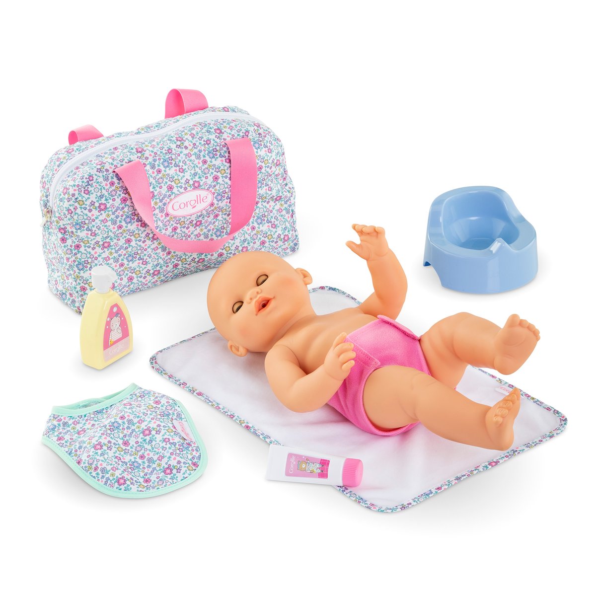 Coffret Accessoires à Langer Floral 36 et 42 cm couleur unique, COROLLE