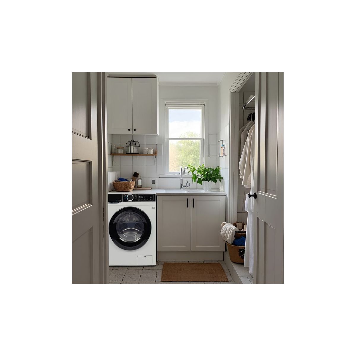 Lave linge hublot ELF1214-3b couleur unique, ESSENTIEL B