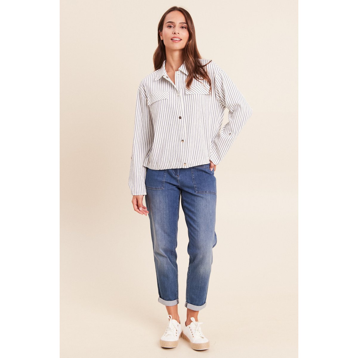 Chemise fluide manches longues bleu, BREAL