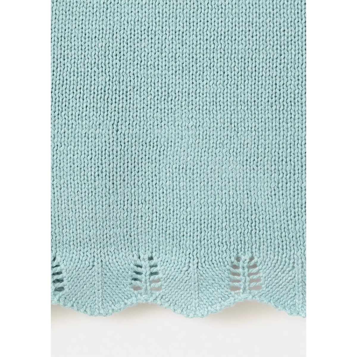 Top asymétrique en maille ajourée bleu, MANGO TEEN