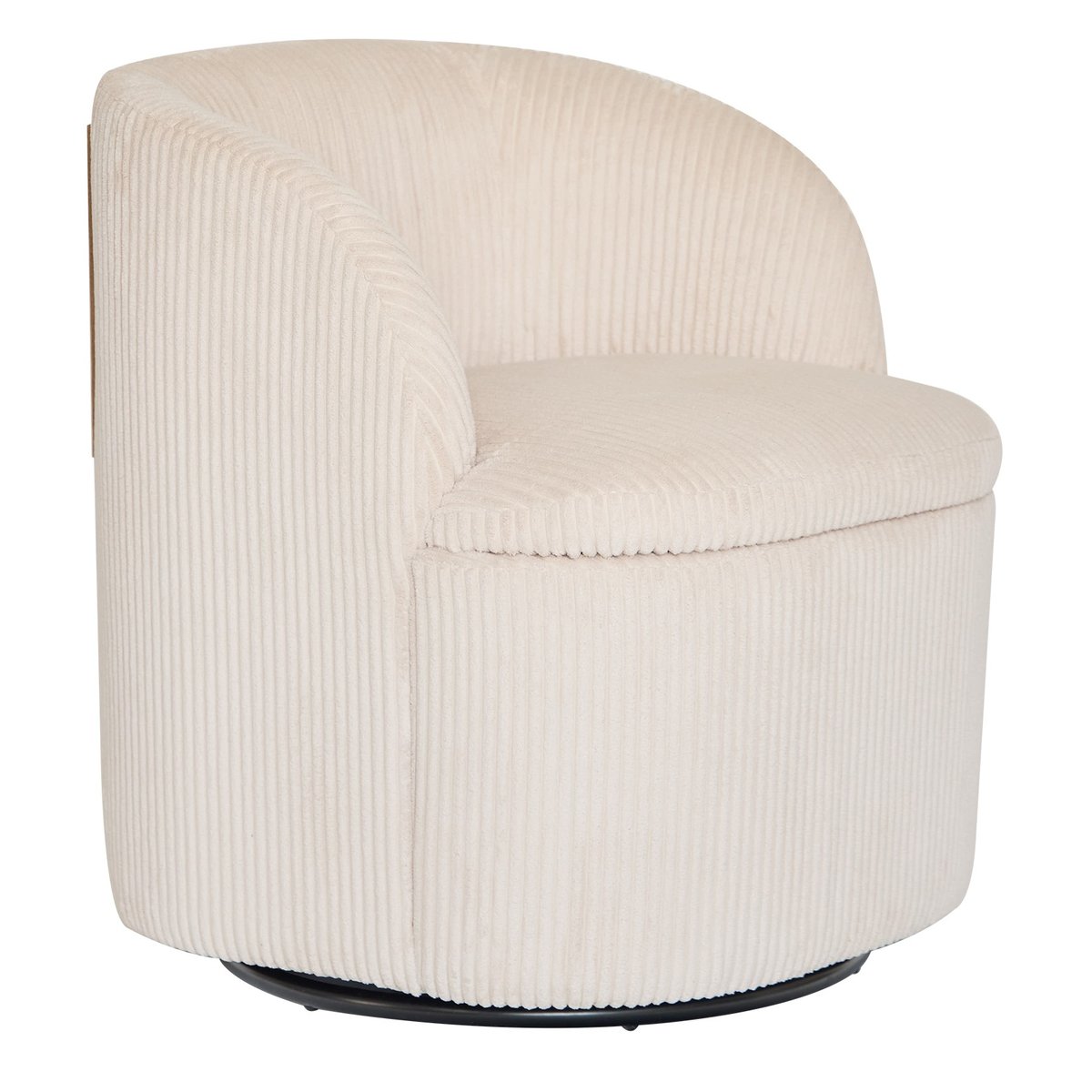 Fauteuil pivotant et pouf, tissu, HALMSTAD beige, NORDLYS