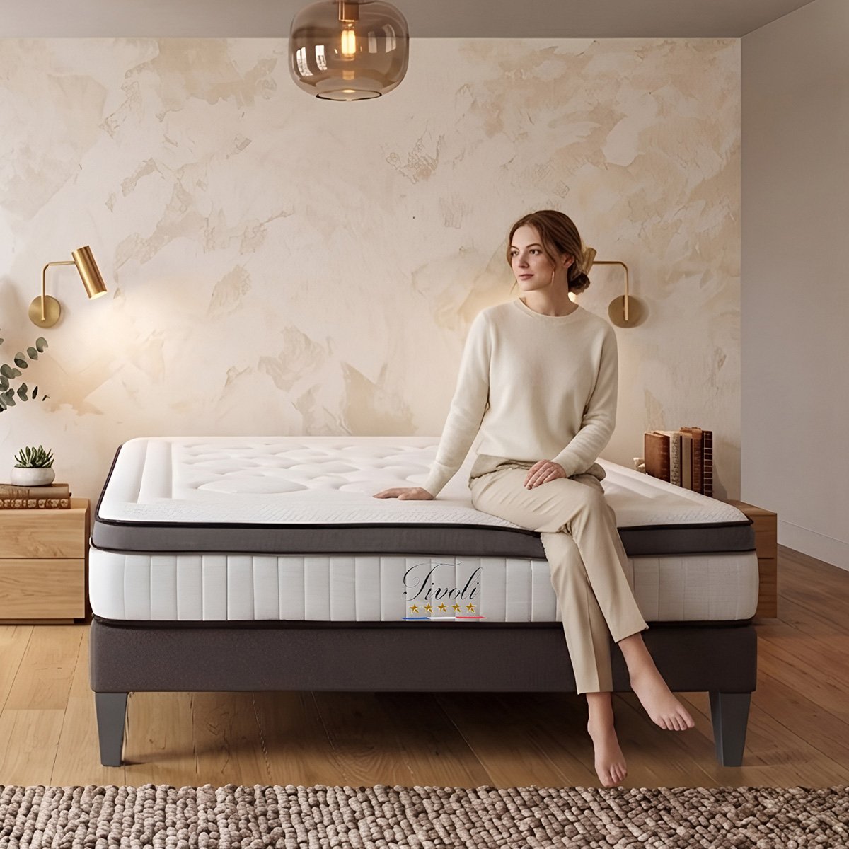 Matelas Tivoli - Mémoire de forme - Accueil moelleux - 25 cm d'épaisseur blanc, BELLECOUR