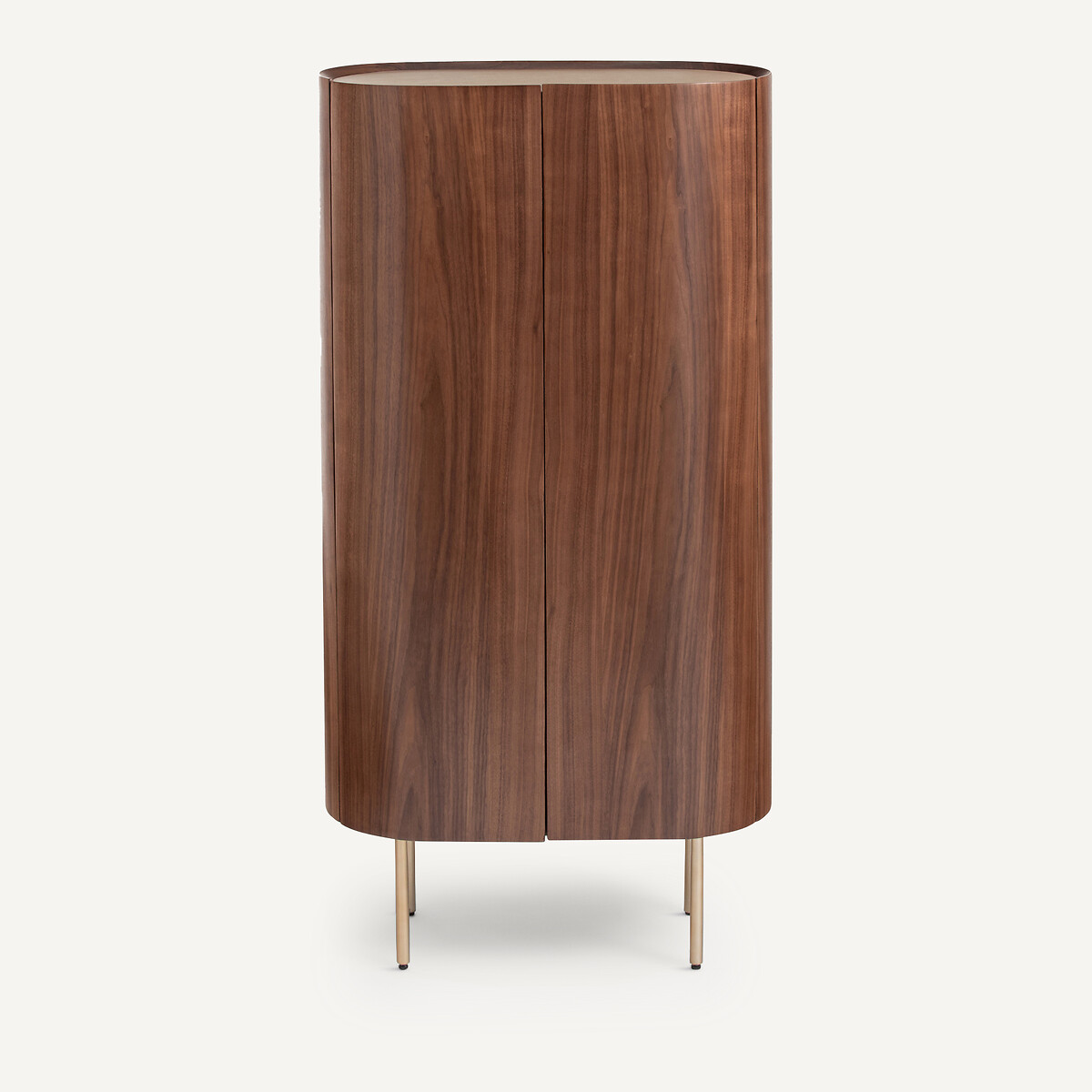 Armoire noyer, plaqué et cuir, Aslen noyer, AM.PM