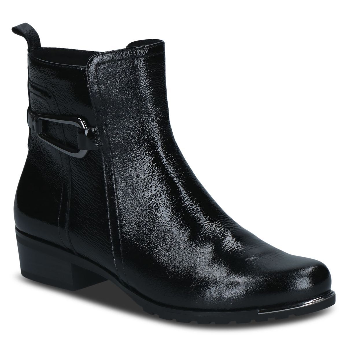 Bottine en cuir noir mat, CAPRICE