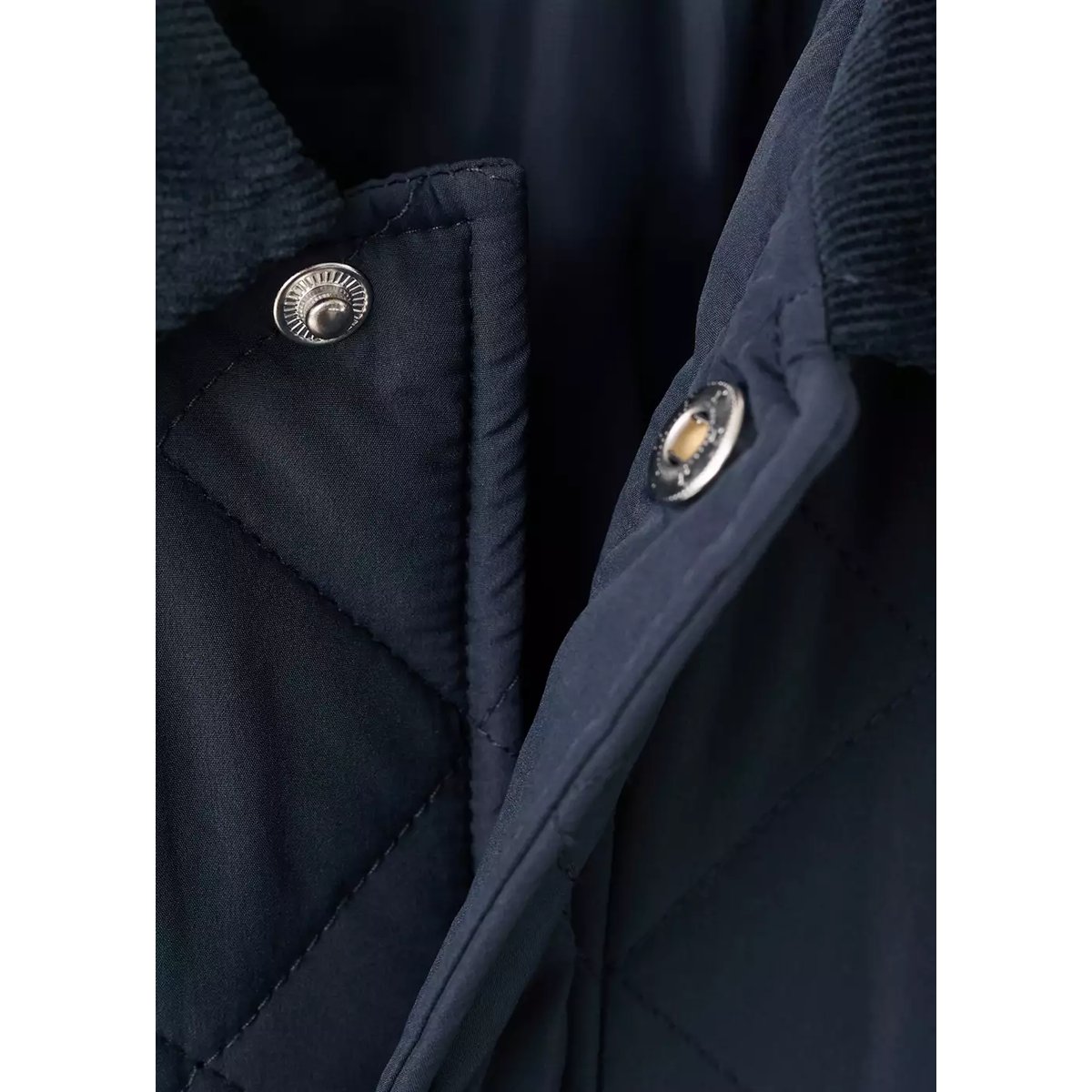 Quilted jacket with corduroy collar bleu marine, MANGO KIDS
