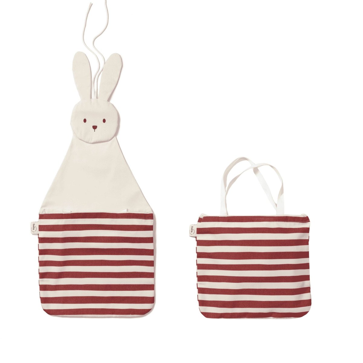 play&go - rangement mural & sac - bunny ecru/rouge, PLAY ET GO