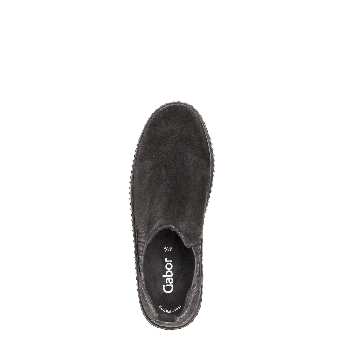 Bottines Chelsea en cuir à talon compensé gris, GABOR