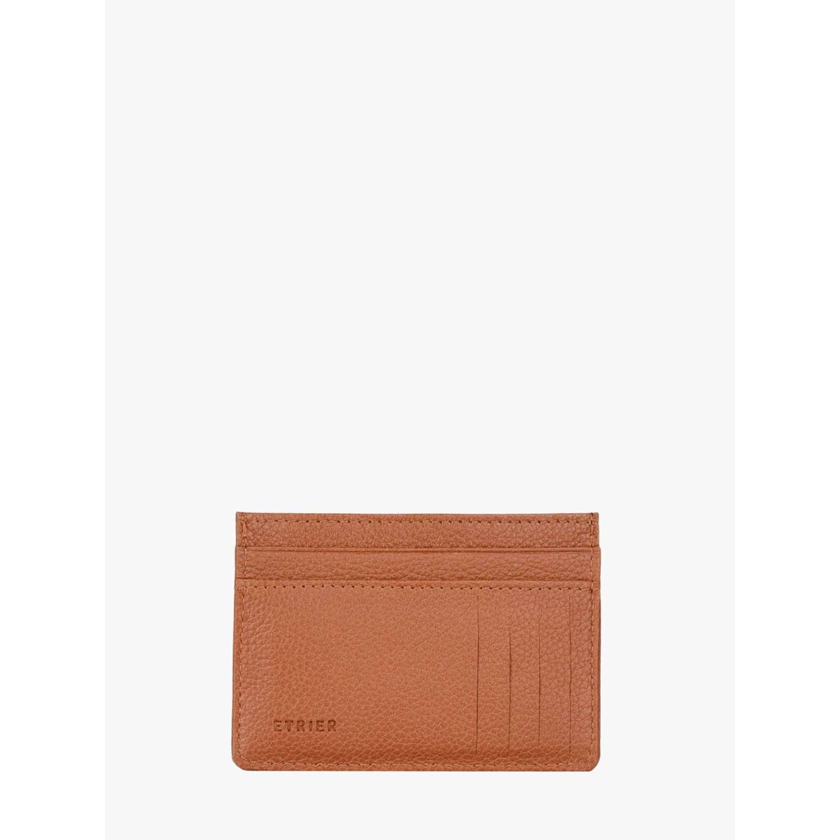 Porte-cartes Madras cuir camel, ETRIER