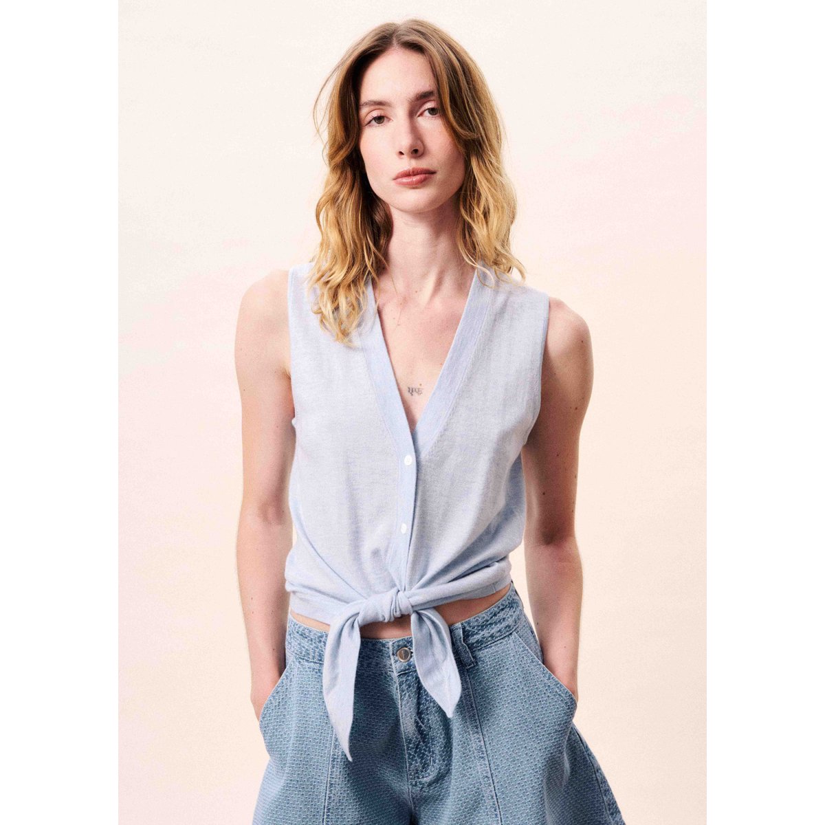 Top AQUILO bleu clair, FRNCH