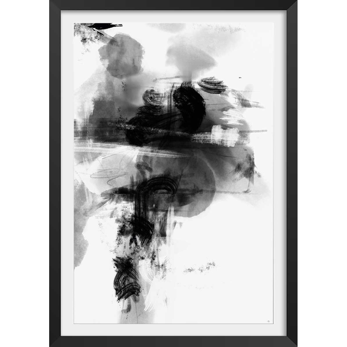 Affiche Wild play affiche + cadre en bois - noir, HEXOA