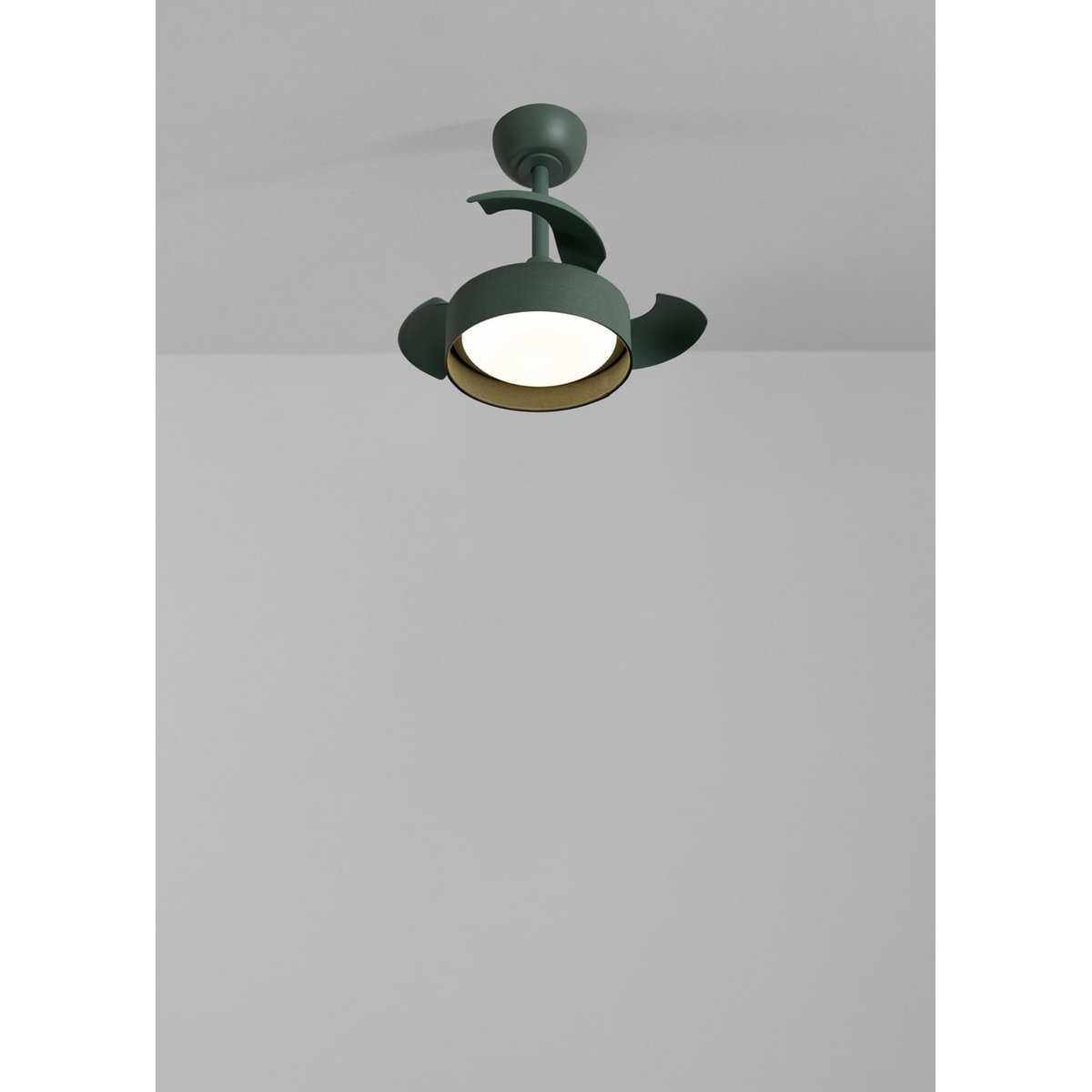 Ventilateur de plafond 40W avec lumière et télécommande WIND CLEAR LAMP sauge/sauge, CREATE